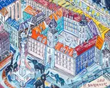 Plac Zamkowy, 2017 by Edward Dwurnik, 2017, akryl, płótno, sold Sep 2022