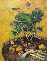 Ira Moskowitz, Martwa natura, 1965, 1965, olej, płótno, 64
