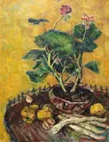 Ira Moskowitz, Martwa natura, 1965, 1965, olej, płótno, 64