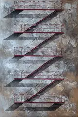 Ulokowane w różnych dzielnicach, 2022 by Sonia Ruciak, 2022, akryl, płótno, sold Sep 2022