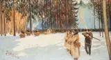 Julian Fałat, Polowanie w Nieświeżu, 1888 r.