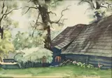 Władysław Skoczylas, Pejzaż wiejski z Podhala, 1931 r.
