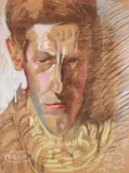 Stanisław Ignacy Witkiewicz, Portret męski, 1929 r., 1929, pastel, papier beżowy, 64