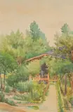 Leon Szacsznajder, Widok z Otwocka, 1948 r., 1948, akwarela, papier