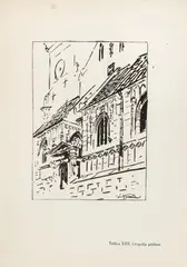 Wejście do katedry na Wawelu by Leon Wyczółkowski, litografia piórkiem, papier, sold Sep 2022