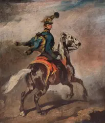 Piotr Michałowski, Huzar austriacki, lata 1836-1850, olej, płótno