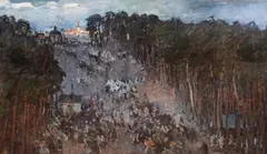 Julian Fałat, Procesja w Kalwarii, olej, płótno