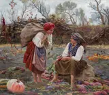 Maria Klass-Kazanowska, Zbieranie buraków, 1892 r., 1892, olej, płótno