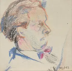Mela Muter, Portret męski, pastel, papier, 12