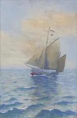 Soter Jaxa-Małachowski, Pod polską banderą, gwasz, papier, 48
