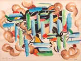 Marek Oberländer, Kompozycja, 1974 r., 1974, akwarela, papier