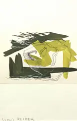 Śpiąca by Ludwig Klimek, gwasz, papier, sold Jul 2022