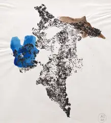 Alina Szapocznikow, Kompozycja, 1960, 1960, monotypia, papier, 20