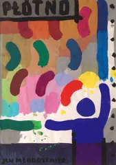 Jan Mlodozeniec, Płótno, gwasz, papier