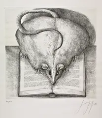 Günter Grass, Bez tytułu, 1986, 1986, akwaforta, papier, 39