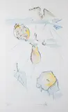 Z cyklu „Pieśń nad pieśniami”, 1971 r. by Salvador Dalí, 1971, akwaforta barwna, złocenia, papier, sold Jul 2022