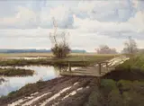 Józef Rapacki, Pejzaż z mostkiem, 1923 r.