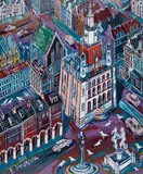 Poznań, 2018 by Edward Dwurnik, 2018, olej, płótno, sold Jun 2022