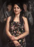 Agnieszka Nienartowicz, Miecz i gałązka oliwna, 2017, 2017, olej, płótno