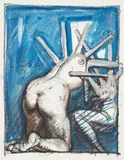 Bez tytułu, 1989 by Franciszek Starowieyski, 1989, pastel, gwasz, papier, 31, sold Jun 2022