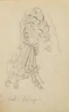 Józef Mehoffer, Portret Karola Lotaryńskiego, ołówek na papierze