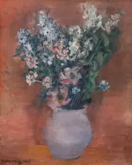 Joachim Weingart, Kwiaty w wazonie, olej