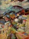 Ludwig Klimek, Pejzaż, 1964 r., 1964, olej