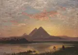 Ernst Koerner, Piramidy w Gizie, 1898, 1898, olej, płótno
