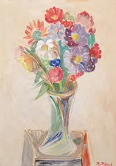 Maurice Blond, Kwiaty w wazonie, olej, płótno, 65