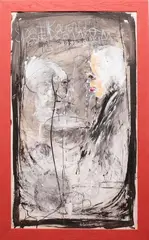 Henryk Cześnik, Spotkanie z ciekawym człowiekiem, 2011, 2011, technika mieszana, papier