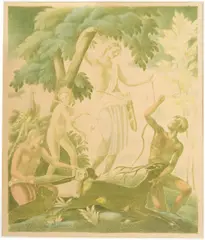 Wacław Borowski, Diana, z II Teki Autolitografii, 1927 r., 1927, litografia barwna, papier
