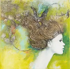 Alicja Kappa, Rapsodia, 2015 r., 2015, olej, szlagmetal, płótno