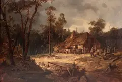 Franciszek Wastkowski, Pejzaż, 1870 r., 1870, olej, płótno