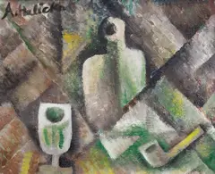 Alice Halicka, Martwa natura, olej, płótno