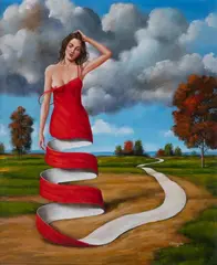 Rafał Olbiński, Automne doré Polonaise, 2020, 2020, akryl, olej, płótno
