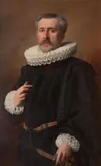 Andrzej Jerzy Mniszech, Portret mężczyzny w kryzie, 1888 r., 1888, olej, deska