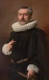 Andrzej Jerzy Mniszech, Portret mężczyzny w kryzie, 1888 r., 1888, olej, deska