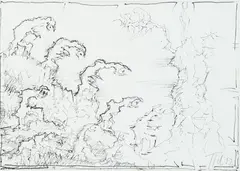 Jerzy Tchorzewski, Bez tytułu, 1992, 1992, tusz, papier