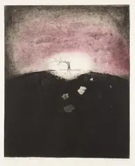 Tadeusz Jackowski, Pejzaż V, 1965 r., 1965, akwatinta, papier