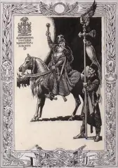 Szymon Kobyliński, Stanisław Żółkiewski Kanclerz Hetman Wielki Koronny, 1995 r., 1995, projekt do albumu „Legenda jazdy polskiej” tusz, gwasz, papier, 23