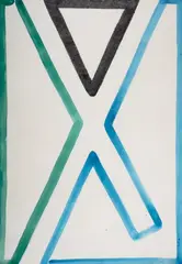 Stefan Gierowski, Bez tytułu, 1997, 1997, akwarela, papier, 52