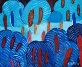 Tadeusz Dominiku, Pejzaż, 1999, 1999, olej, płótno