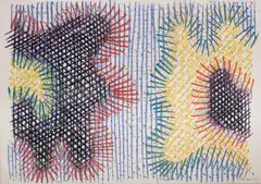 Wojciech Fangor, Fale, 1971, 1971, pastel, papier