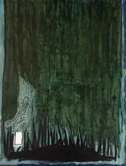 Bożenna Biskupska, Punkt, 1991, 1991, olej, płótno