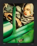 Tamara Łempicka, Autoportret w zielonym bugatti, serigrafia barwna, papier
