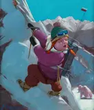 Jacek Pałucha, Alpinistka, olej, płótno