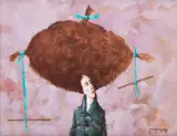 Waldemar J. Marszałek, Sztuczka z patykami, 2010, 2010, olej, płótno