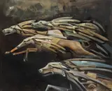 Anna Zalewska, Wyścig wolności, 2014, 2014, akryl, płótno
