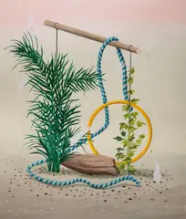 Joanna Mlącka, Martwa natura z obręczą, 2021, 2021, olej, płótno