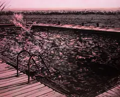 Paweł Kałużyński, Splash, z cyklu Wielki Sen, 2021, 2021, akryl, olej, żywica, płótno